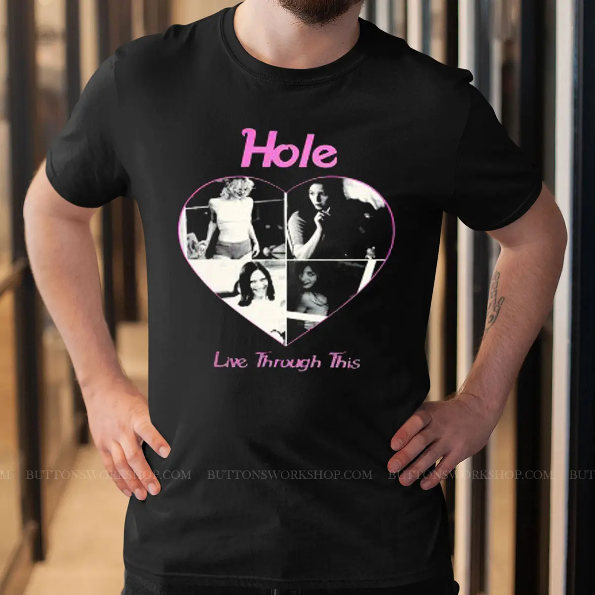 Hole Band T Shirt Unisex Tshirt