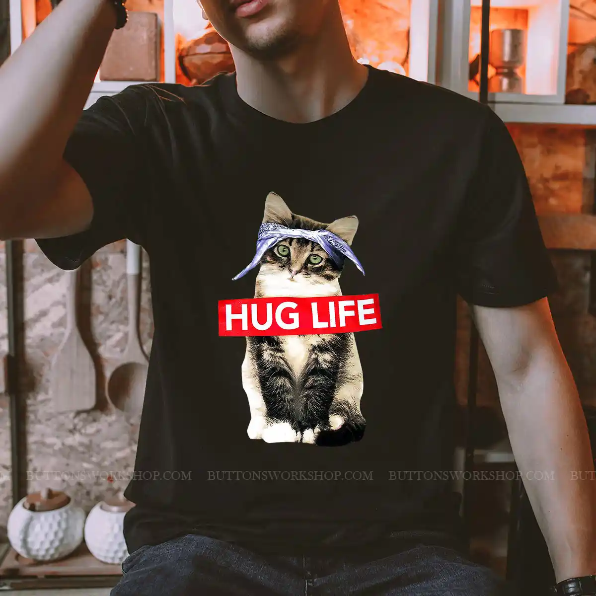 Hug Life Cat T Shirt Unisex Tshirt